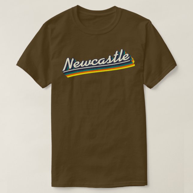 Newcastle NSW Retro Rainbow 2 T-Shirt (Design vorne)