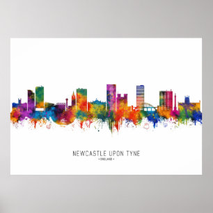 Newcastle UK Skyline Poster