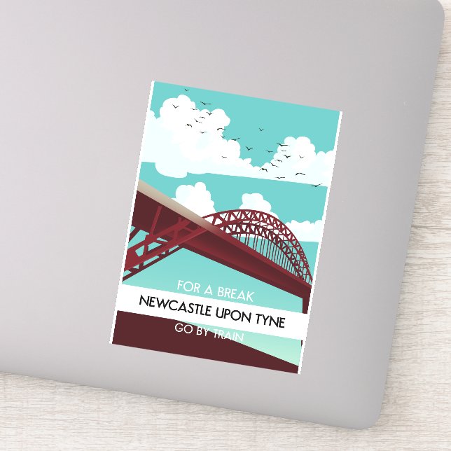 Newcastle upon Tyne Bridge Poster. Aufkleber (Detail)