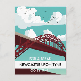 Newcastle upon Tyne Bridge Poster. Postkarte