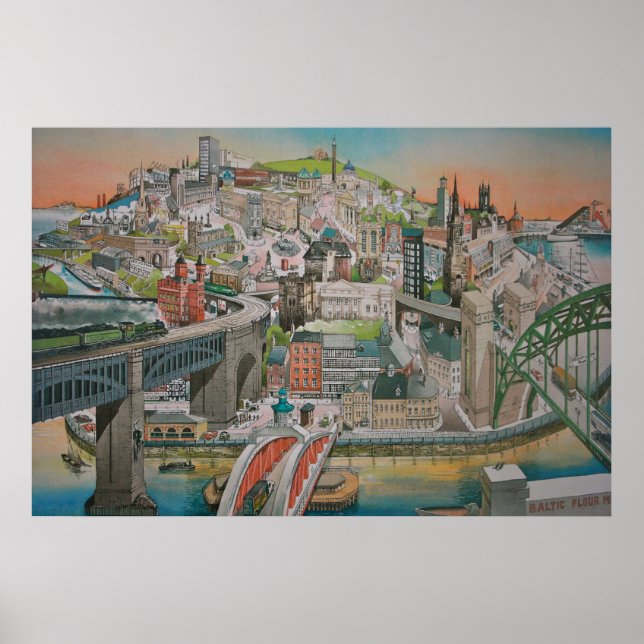 Newcastle upon Tyne, England Poster (Vorne)