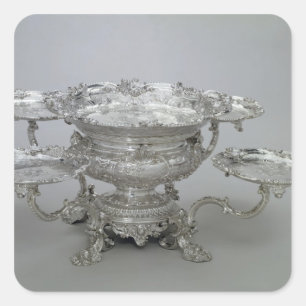 Newdegate Zentrum von Paul de Lamerie , 1743 Quadratischer Aufkleber