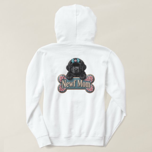 Newf-Mama-Knochen Hoodie (Design Rückseite)
