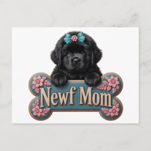 Newf-Mama-Knochen Postkarte
