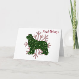 Newf-Tidings-Glitzer Karte