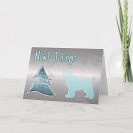 Newf-Tidings Metallic Greeting Karte