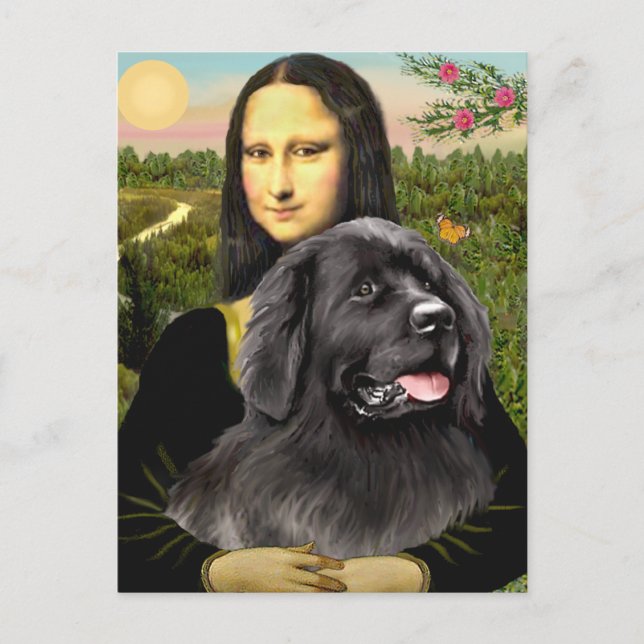 Newfie 2 - Mona Lisa Postkarte (Vorderseite)