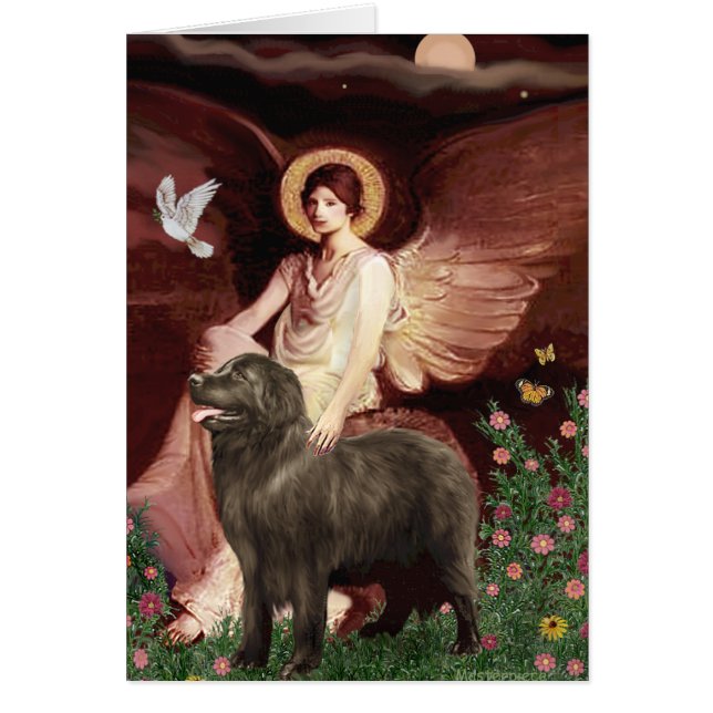 Newfie (braun) - sitzender Engel (Vorne)