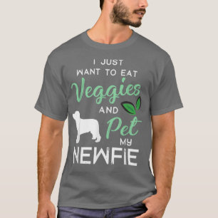 Newfie Funny Vegan Dog Lover Eigentümer Xmas Gebur T-Shirt