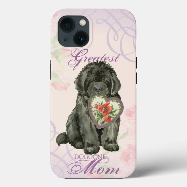 Newfie Heart Mama Case-Mate iPhone Hülle (Rückseite)