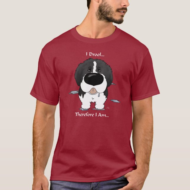 Newfie (Landseer) - ich geifere T-Shirt (Vorderseite)