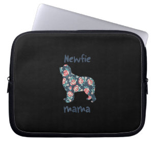 Newfie Mama Nefundland dog Mama anwesend Laptopschutzhülle