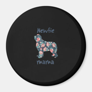 Newfie Mama   Nefundland dog Mama anwesend Magnet
