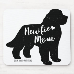 Newfie Mama, Neufundland Hunde Silhouette Mousepad