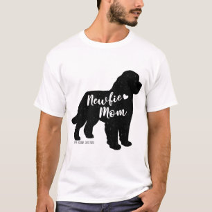 Newfie Mama, Neufundland Hunde Silhouette T-Shirt
