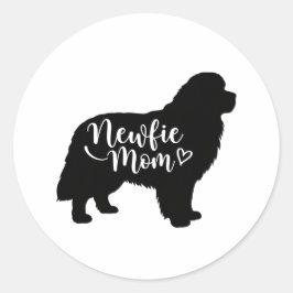 Newfie Mama - Neufundland Mama - Newfie Dog Mamas Runder Aufkleber