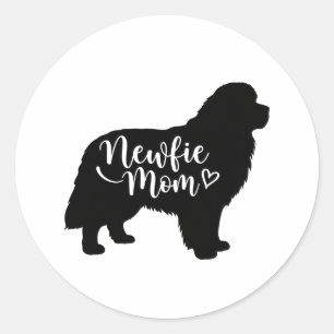Newfie Mama - Neufundland Mama - Newfie Dog Mamas Runder Aufkleber
