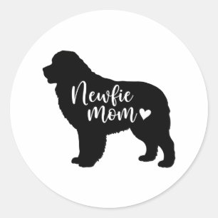 Newfie Mama - Neufundland Mama - Newfie Dog Mamas Runder Aufkleber