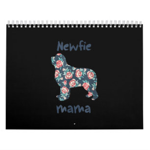 Newfie Mama Neuland Hund Mama anwesend Kalender