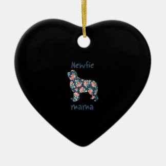Newfie Mama | Neuland Hund Mama anwesend Keramik Ornament