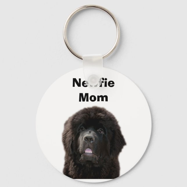 Newfie Mama Schlüsselanhänger (Vorderseite)