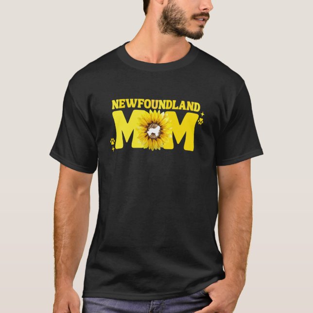 Newfie Mom For Women Newfy Newfoundland Dog Mom Su T-Shirt (Vorderseite)