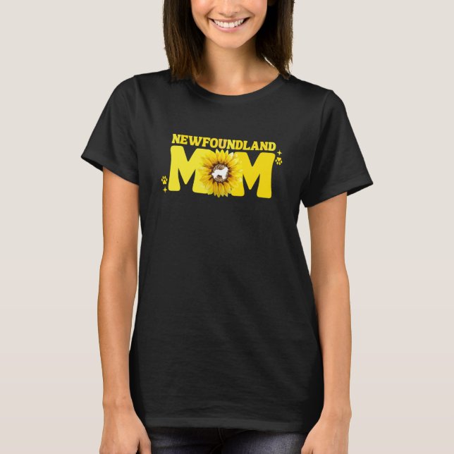 Newfie Mom For Women Newfy Newfoundland Dog Mom Su T-Shirt (Vorderseite)