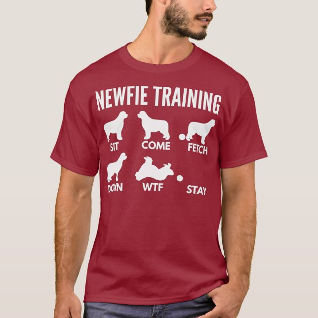 Newfie Training - Hundeschiken in Neufundland T-Shirt (Vorderseite)