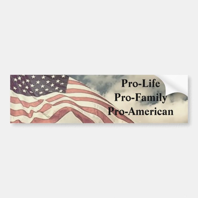 newflag2, Pro--LifePro-FamilyPro-Amerikanisch Autoaufkleber (Vorne)