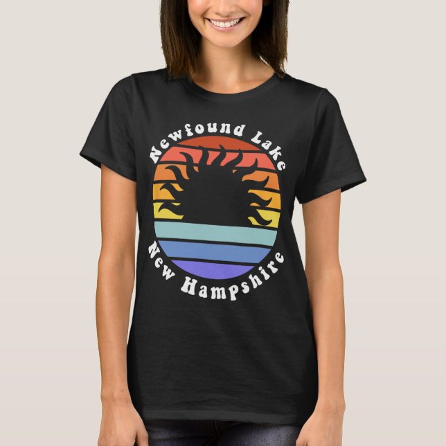 Newfound Lake New Hampshire Sunrise Family Vacatio T-Shirt (Vorderseite)