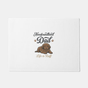 Newfoundland Dad Leben ist rau Vintage Hund Shirt Fußmatte