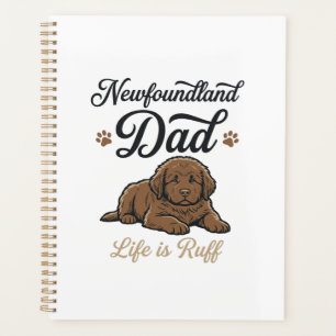 Newfoundland Dad Leben ist rau Vintage Hund Shirt Planer