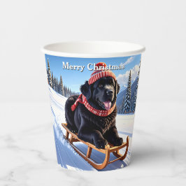 Newfoundland Dog Christmas Pappbecher