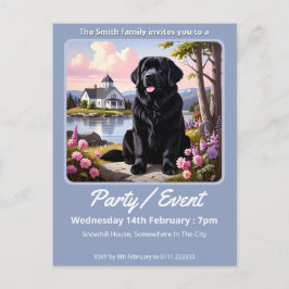 Newfoundland Dog Einladungspostkarte