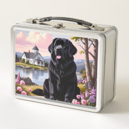 Newfoundland Dog Metall Brotdose
