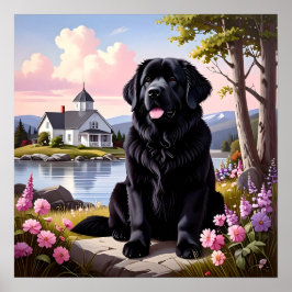 Newfoundland Dog Poster