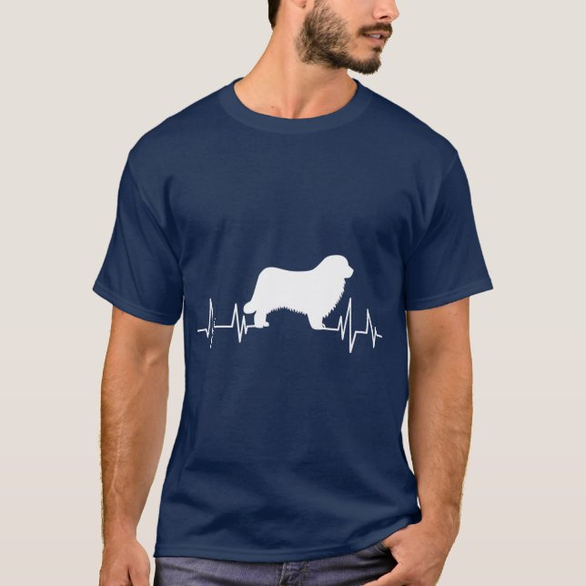 Newfoundland Heartbeat dog Heartbeat Newfoundland  T-Shirt (Vorderseite)