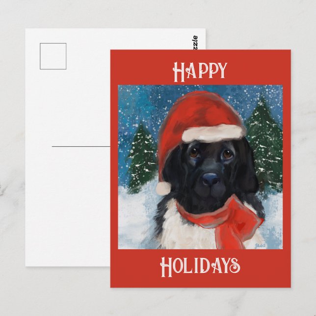 NEWFOUNDLAND HUND POSTKARTE (Vorne/Hinten)