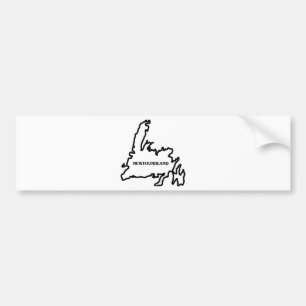 newfoundland labrador umriss w hundename.png autoaufkleber