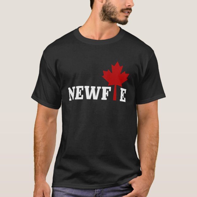 Newfoundland Newfie Maple Leaf Canada Canadian Fla T-Shirt (Vorderseite)