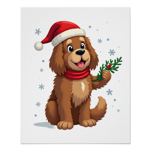 Newfoundland Santa Hat Poster (Vorderseite)