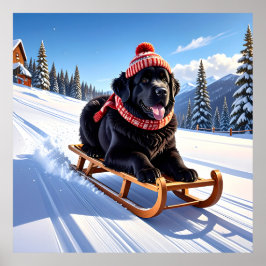 Newfoundland Sled Ride Poster