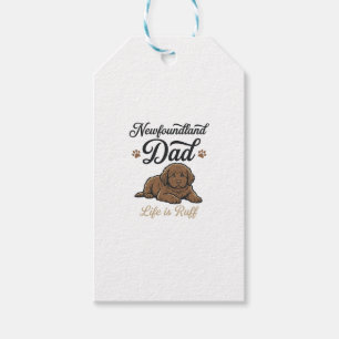 Newfoundland-Vatertag Das Leben ist hart Retro-Hun Geschenkanhänger