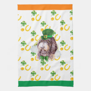 Newfypoo Dog Holiday Wohngestaltung St Patricks Da Geschirrtuch