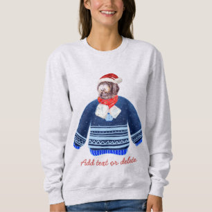 Newfypoo Family Xmas Ugly Christmas Hund Mama Sweatshirt