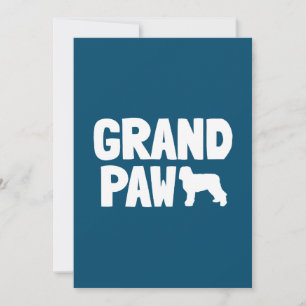 Newfypoo Grandpa Grand Paw Dog Geschenk Feiertagskarte