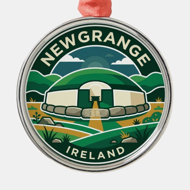 Newgrange Irland Ornament Aus Metall (Vorne)