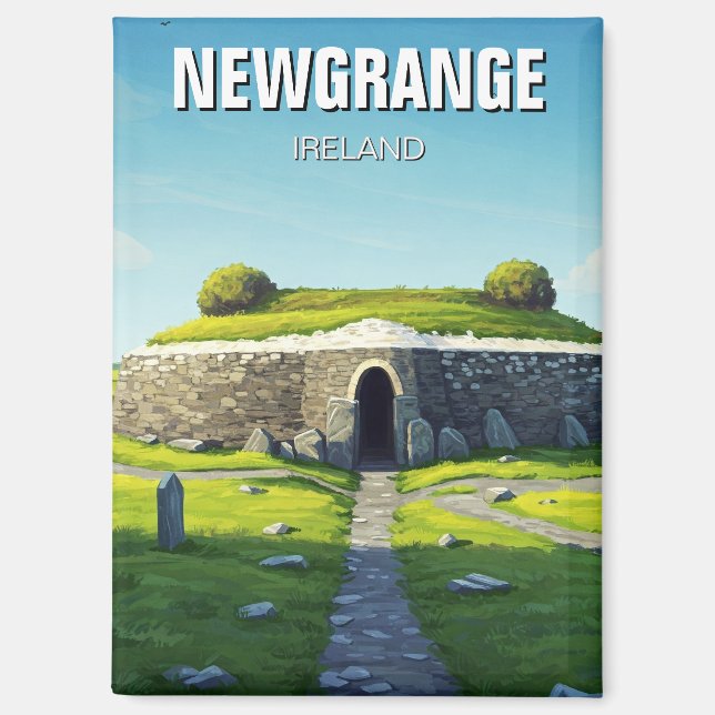 Newgrange Irland Reise Magnet (Vorderseite)