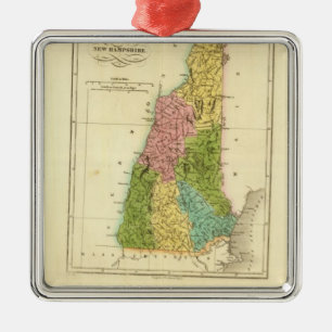 NewHampshire US Silbernes Ornament