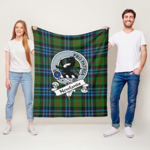 Newlands Clan Abzeichen Tartan Kariert Fleecedecke